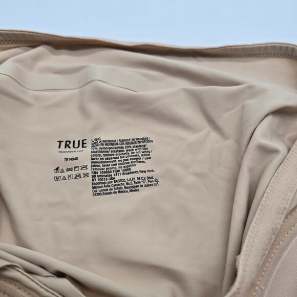 TRUE Longline Bra Womens Large Nude True Body Boost Seamless Adjustable Padded - Picture 4 of 8